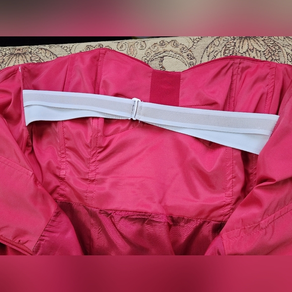 Nanette Lepore silk cranberry red sleeveless bow ruched top sz 12 - Picture 5 of 10